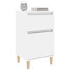 vidaXL Bedside Cabinet High gloss white Engineered wood Medium