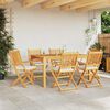 vidaXL Folding Chair 6 pcs White 49 x 57.5 x 92cm Solid Acacia wood