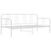 vidaXL Sofa Bed Frame White Metal Single
