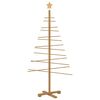 vidaXL Wooden Christmas Tree with Stand Brown 59.06 in Bamboo