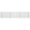 vidaXL Gabion Raised Bed Silver Galvanized Steel 106.3 x 11.8 x 23.6 in