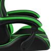 vidaXL Chair Black and Green Faux leather (100% PVC), plywood, steel