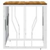 vidaXL Coffee Table Silver Stainless steel, Solid Acacia wood Coffee Table
