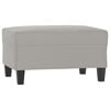 vidaXL Footstool Light grey 100% polyester microfiber fabric, plywood