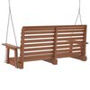vidaXL Garden Swing Bench Brown Solid Fir Wood Standard Ergonomic