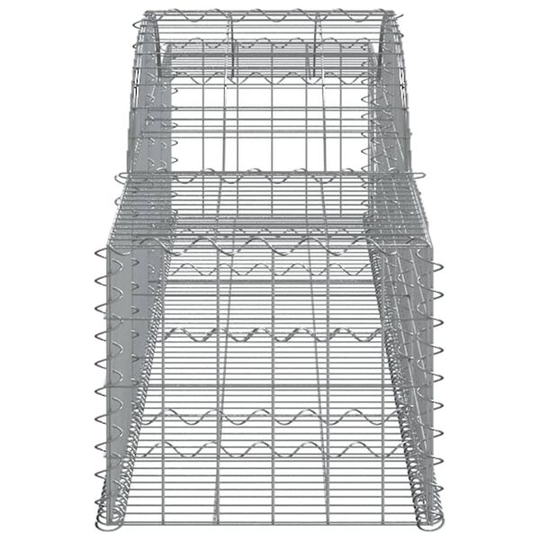 vidaXL Gabion Basket Silver Galvanized iron Large Heavy Weight Endurance
