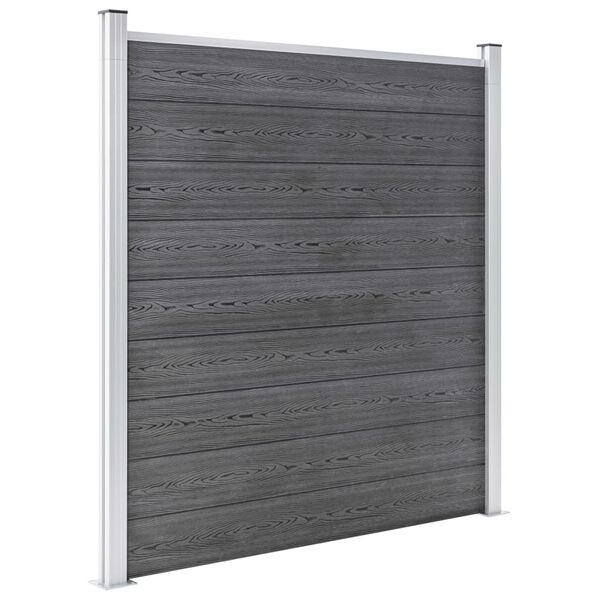 vidaXL Garden Fence WPC 615.7"x73.2" Gray