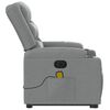 vidaXL Electric Stand up Massage Recliner Chair Light Gray Fabric