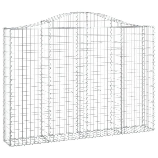 vidaXL Arched Gabion Baskets 12 pcs 78.7x11.8x140/160" Galvanised Iron