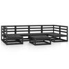 vidaXL Garden Lounge Set Black Solid Pinewood Medium Modular