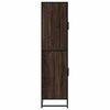 vidaXL Highboard Brown Oak Engineered Wood, Metal Standard Highboard
