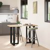 vidaXL Bar Table Leg Black Powder-coated steel Adjustable Levelers