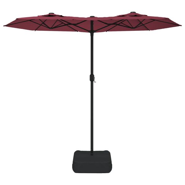 vidaXL Garden Parasol Bordeaux red, dark grey