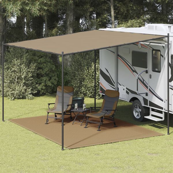 vidaXL Tent Carpet 118.1x157.5" Taupe