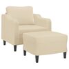 vidaXL Sofa Chair With Footstool Cream