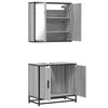vidaXL Bathroom Furniture Set Gray Sonoma Engineered wood, metal Standard