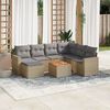vidaXL Garden Sofa Set Beige