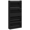 vidaXL Shoe Cabinet Black Engineered wood Tall Shoe Cabinet