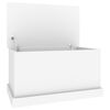 vidaXL Storage Box White Engineered wood 27.6x15.7x15.0 in Storage Box