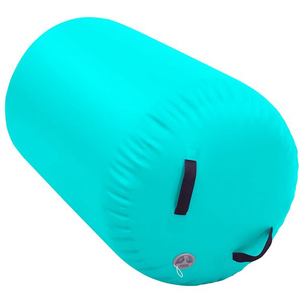 vidaXL Inflatable Gymnastic Roll with Pump 39.4x23.6" PVC Green