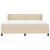 vidaXL Box Spring Bed with Mattress Cream 70.9" x 78.7" fabric