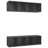 vidaXL TV Cabinet Set of 2 Grey Engineered Wood 56.1 in tall