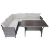 vidaXL Outdoor Furniture Set Grey, Cream White
