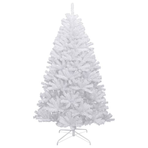 vidaXL Artificial Hinged Christmas Tree White PVC