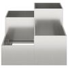 vidaXL Garden Planter Silver 80 x 80 x 60 cm Stainless steel
