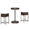 vidaXL Garden Bar Set Brown PE rattan Standard Removable Covers