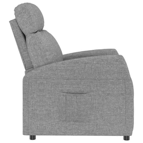 vidaXL Recliner Light Gray Fabric