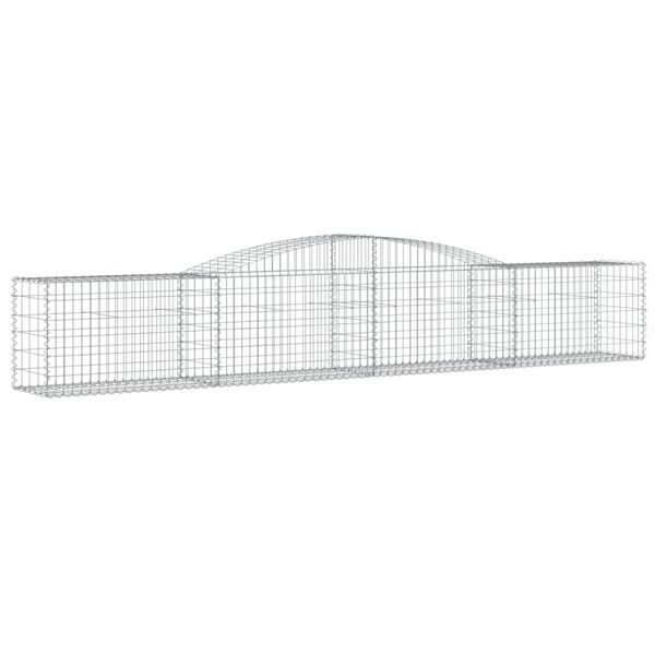 vidaXL Gabion Basket Set of 9 Silver Galvanized Iron