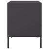 vidaXL Bedside Cabinet Set of 2 Black Cold-rolled steel Medium