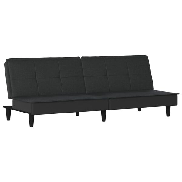 vidaXL Sofa Bed Black Fabric