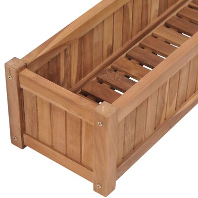 vidaXL Raised Bed 78.7"x11.8"x9.8" Solid Wood Teak