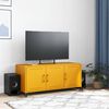 vidaXL TV Cabinet Mustard Yellow Cold-rolled Steel 39.6 x 15.4 x 17.1 in