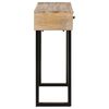 vidaXL Console Table Brown Solid mango wood, powder-coated iron Medium