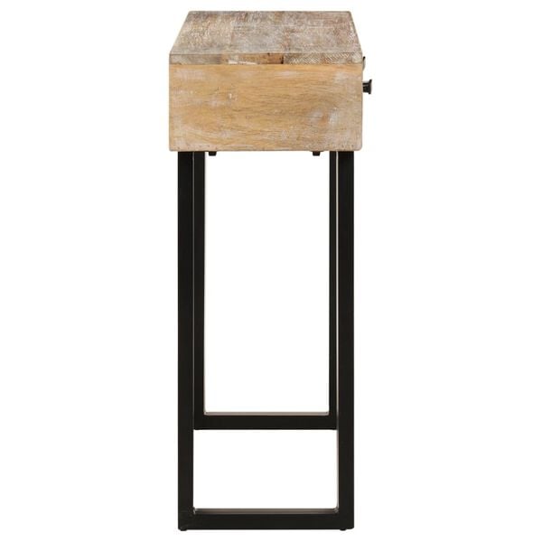 vidaXL Console Table Brown Solid mango wood, powder-coated iron Medium