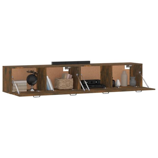 vidaXL Wall Cabinet Smoked oak Engineered wood 39.4 in Wall Cabinet