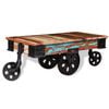 vidaXL Coffee Table Varied wood hues Reclaimed wood, iron