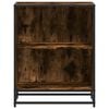 vidaXL Book Cabinet Smoked oak Engineered wood and metal Medium