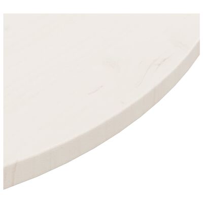 vidaXL Table Top White Ø35.4"x1" Solid Wood Pine
