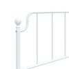 vidaXL Bed Frame White Powder-Coated Steel Single Bed Frame