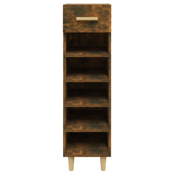 vidaXL Shoe Cabinet Smoked Oak Engineered Wood
