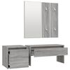 vidaXL Hallway Furniture Set Grey Sonoma Engineered Wood, Acrylic Medium