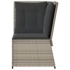 vidaXL Patio Sofa Light grey PE rattan One size Modular Garden Sofa