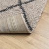 vidaXL Shaggy Rug Beige 100% Polypropylene 47.2x47.2 in Foldable
