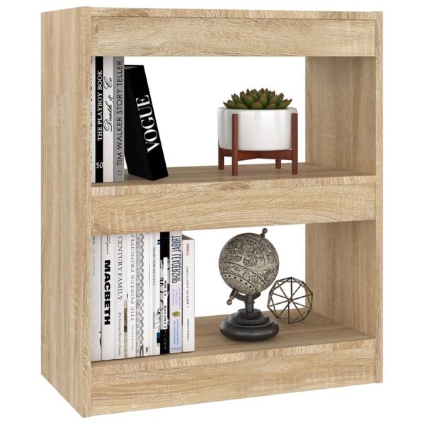 vidaXL Book Cabinet Sonoma oak Engineered wood Medium Book Cabinet