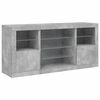 vidaXL Sideboard Concrete grey Engineered wood, glass Medium Sideboard