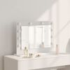 vidaXL Vanity Mirror with Mirror White 23.62 x 17.72 x 7.09 in